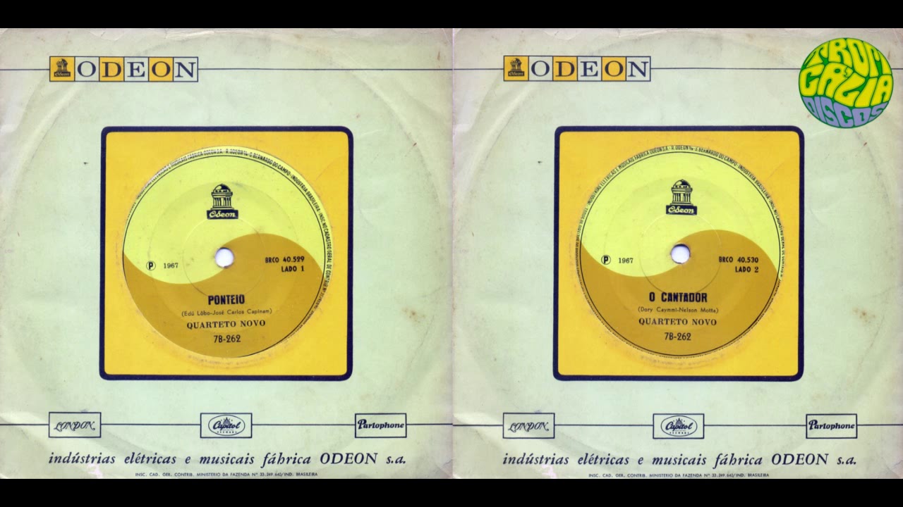QUARTETO NOVO - COMPACTO ODEON (p) 1967.