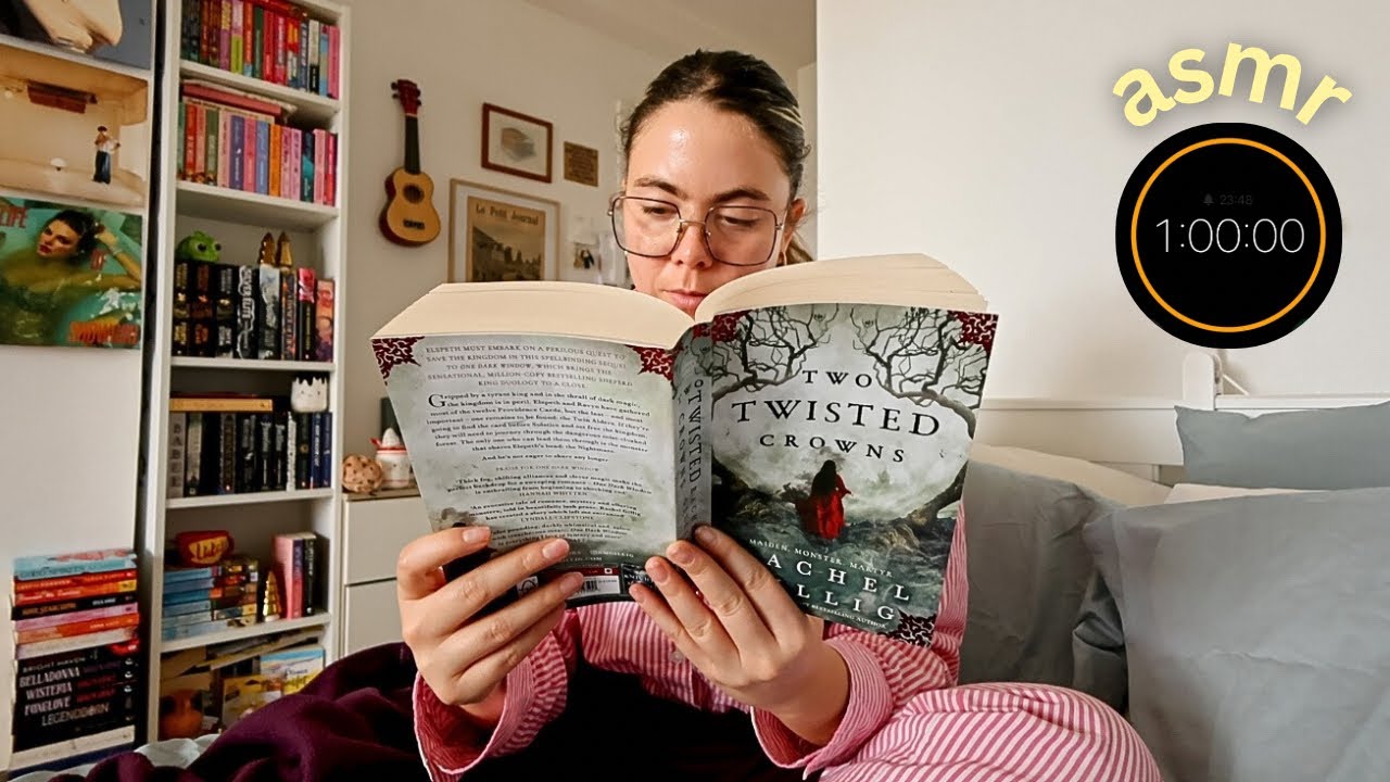 ASMR read with me for 1 hour! 📖🌧️ *gentle book sounds & rain*