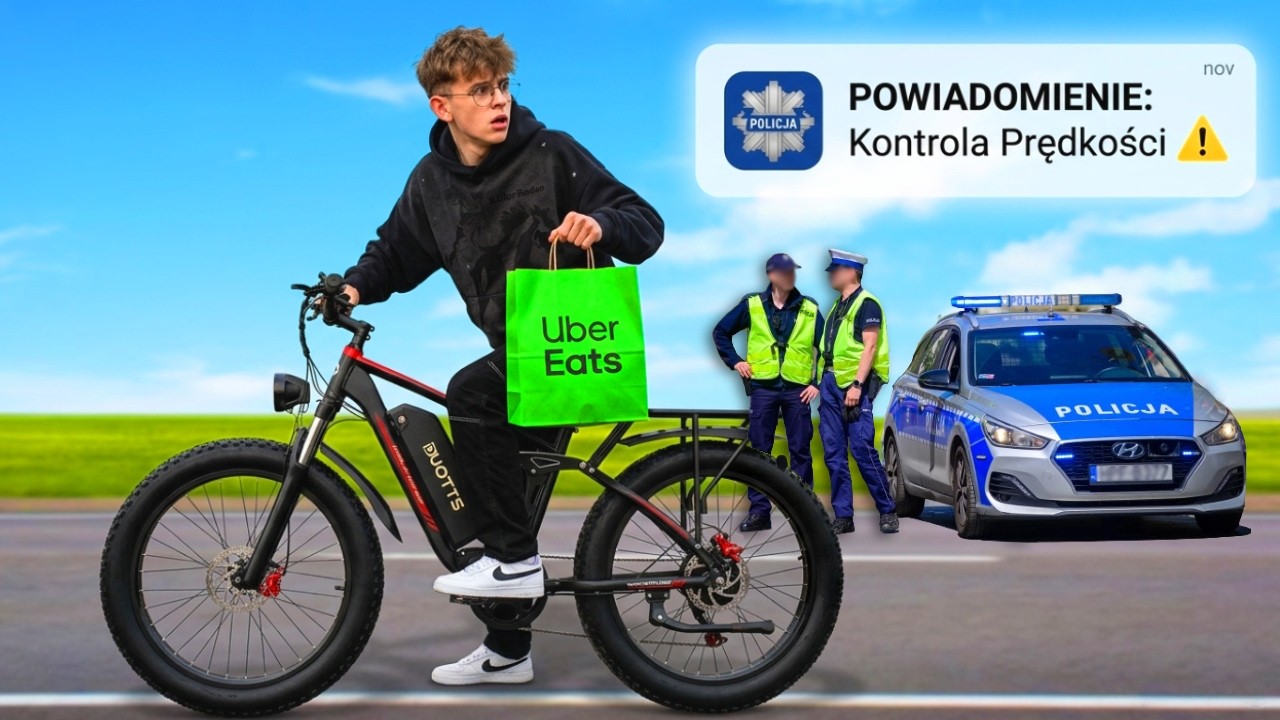 Policja sprawdzała m&oacute;j rower podczas dostawy jedzenia ⚠️ Czy przekracza 25 km/h?