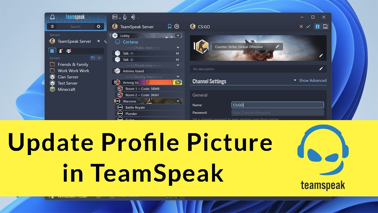 How to Update Profile Picture in TeamSpeak App for Windows PC?