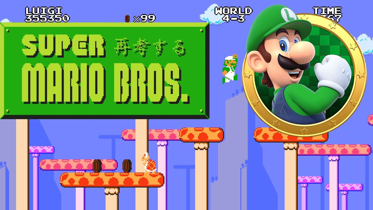 Super Mario Bros. Reimagined (Luigi Time) | Full Gameplay