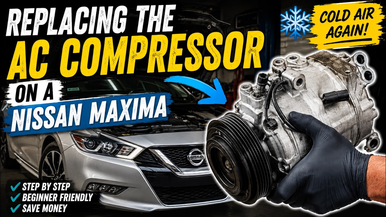 Замена компрессора кондиционера на Nissan Maxima 2016-2020 годов