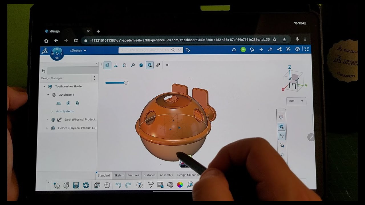 Design and Manufacture a Toothbrush Holder with 3DEXPERIENCE xDesign and 3D Printing | #Maker #3DPri
