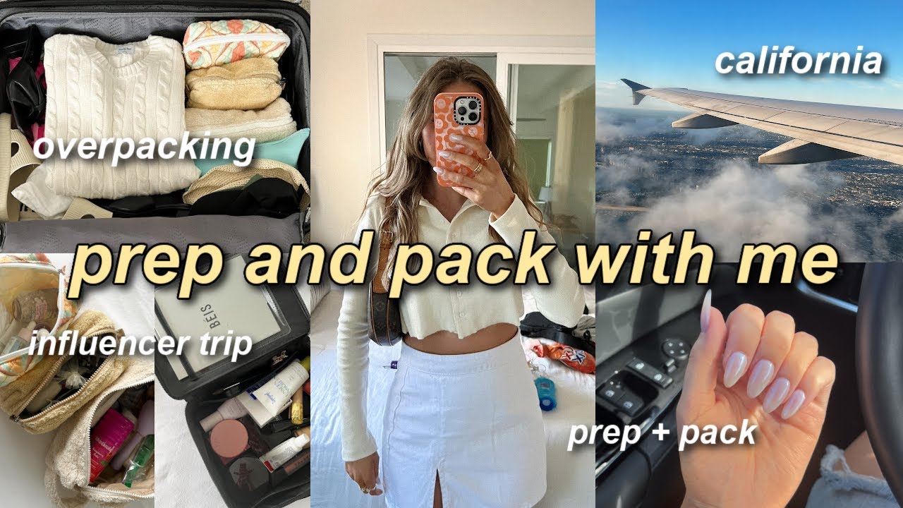 TRAVEL PREP VLOG: pack with me for california, nails, glow up, & more! (prep + pack with me!) 2022