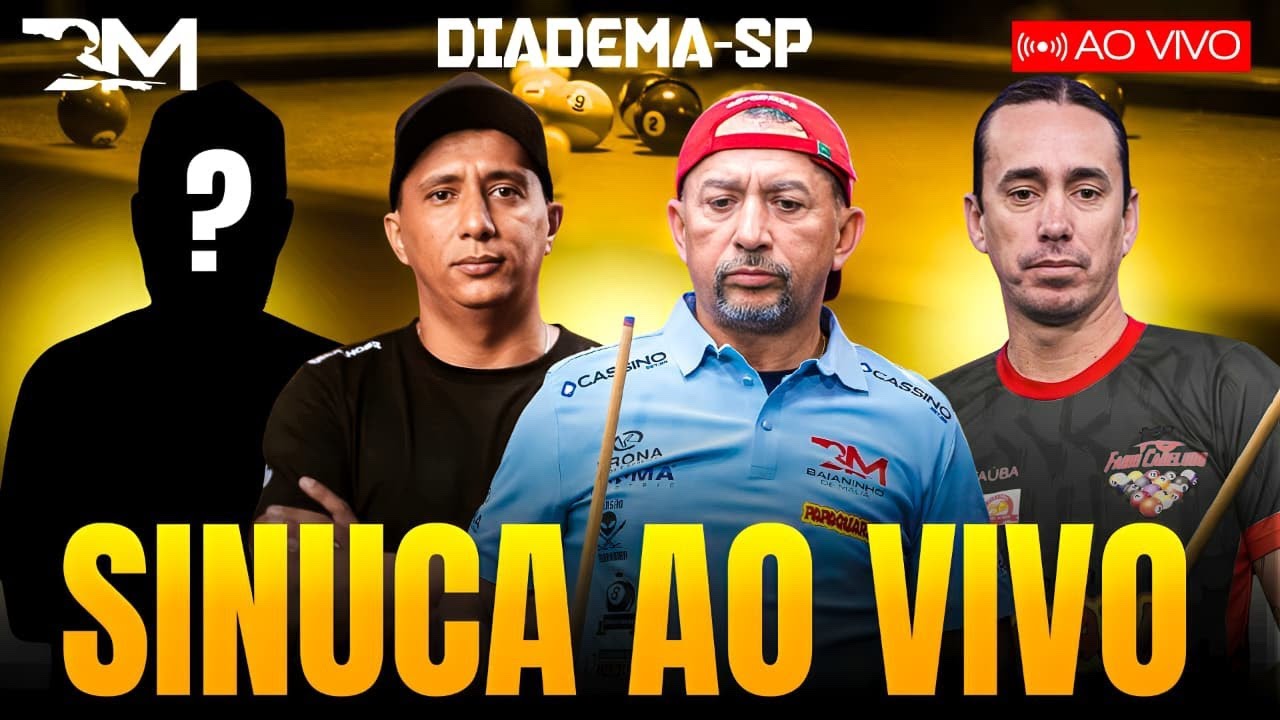 BAIANINHO DE MAUA VS FABIO CABELUDO AOVIVO - NARRACAO DIEGO BAR SINUCA #sinucaaovivo