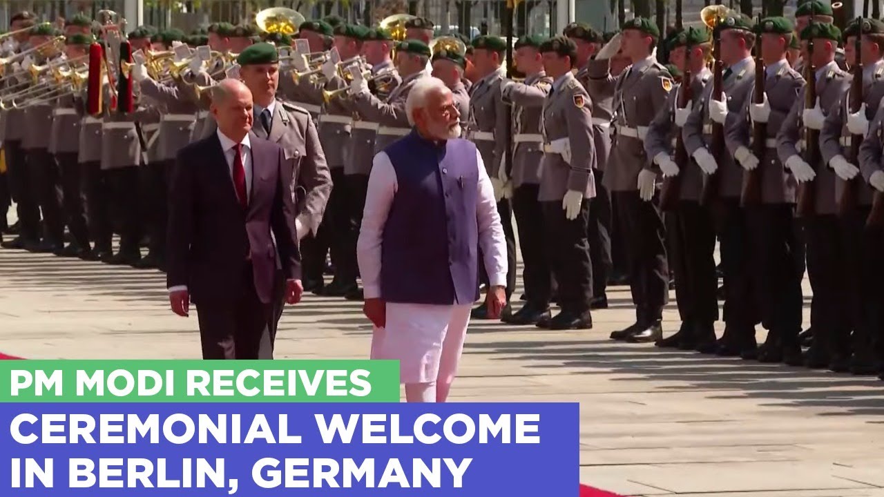 PM Modi receives ceremonial welcome in Berlin, Germany