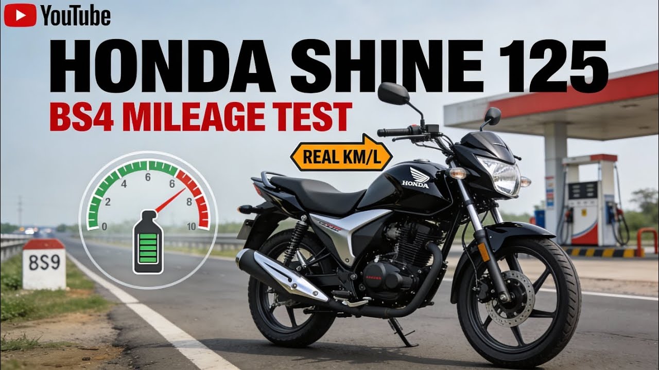 Honda Shine 125 Bs4 Mileage Test in City