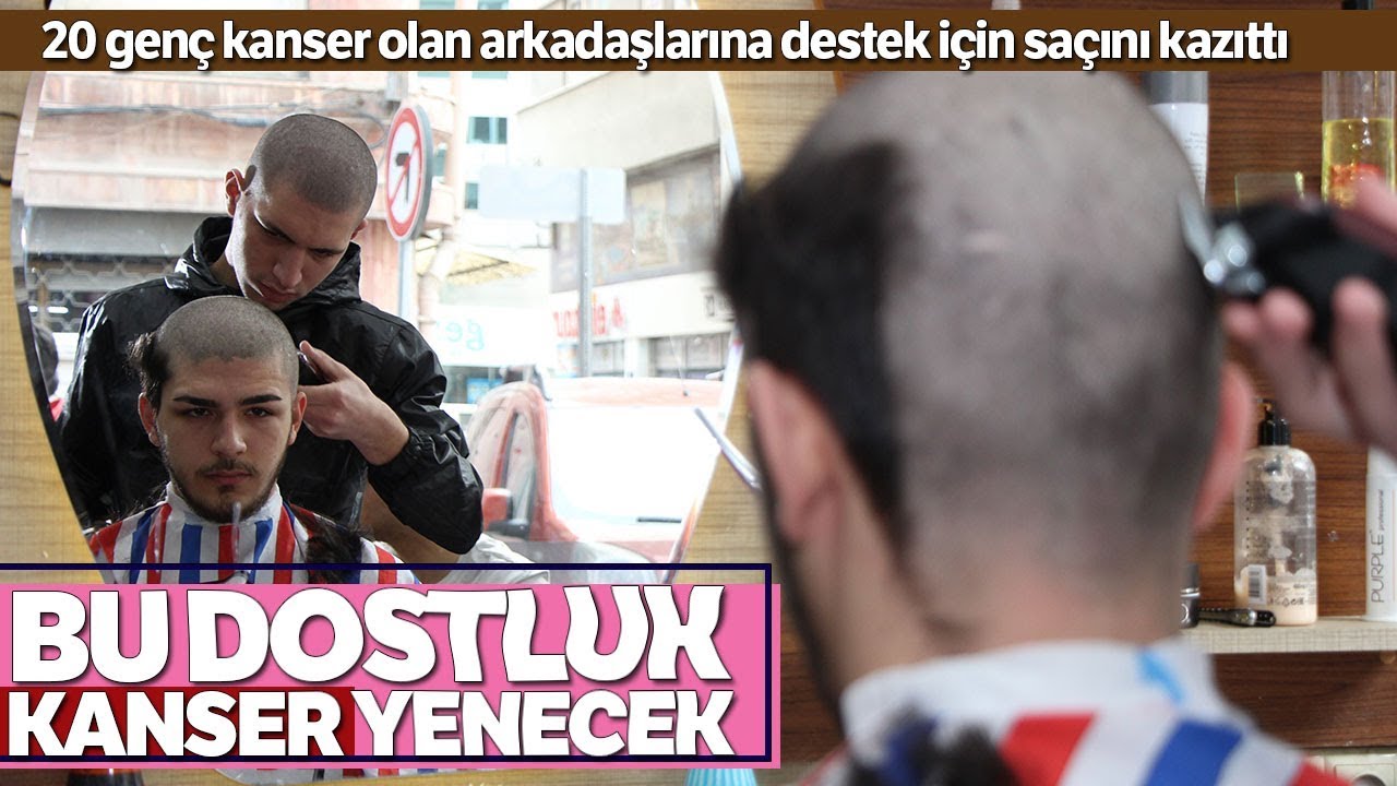 Lenfoma (lenf) Kanseri Olan Arkadaşları İçin Saçlarını Kazıttılar