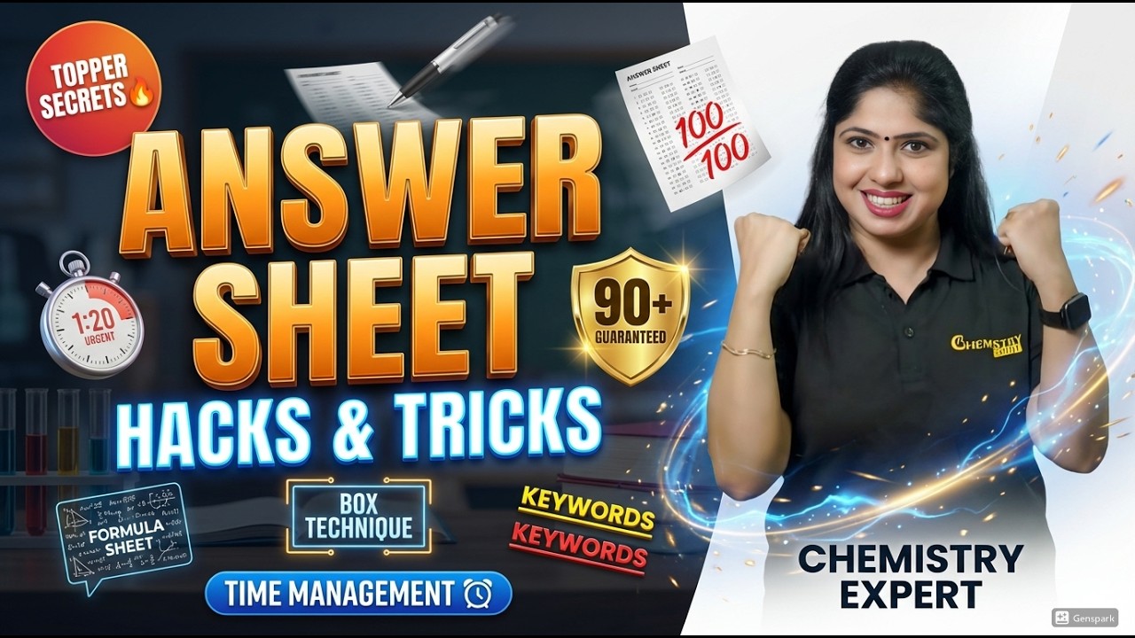 Chemistry Answer Sheet Hacks 🔥 | Average se Topper Kaise Bane | Exam Hall Tricks | Board 2026