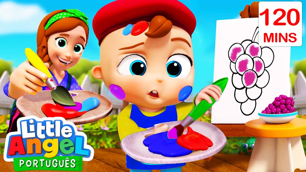 🎨 Joãozinho Aprende a Misturar as Cores 🎨 | 2 HORAS DE LITTLE ANGEL! | Músicas Infantis em Português