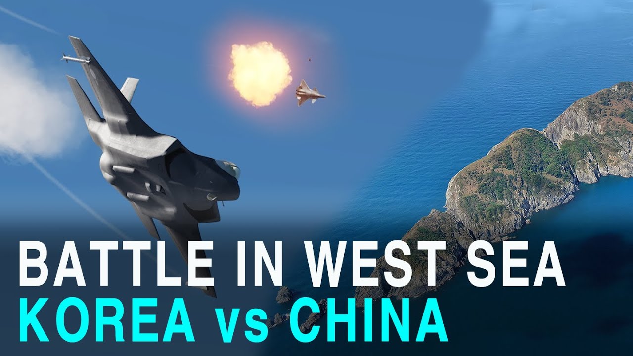 Battle in Korea's West Sea/Korea vs China (World War III video5)