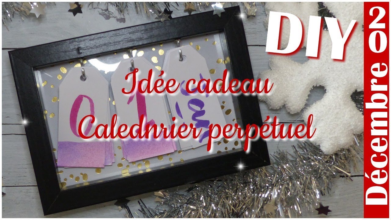 DIY No&euml;l : id&eacute;e cadeau fait main : un calendrier perp&eacute;tuel