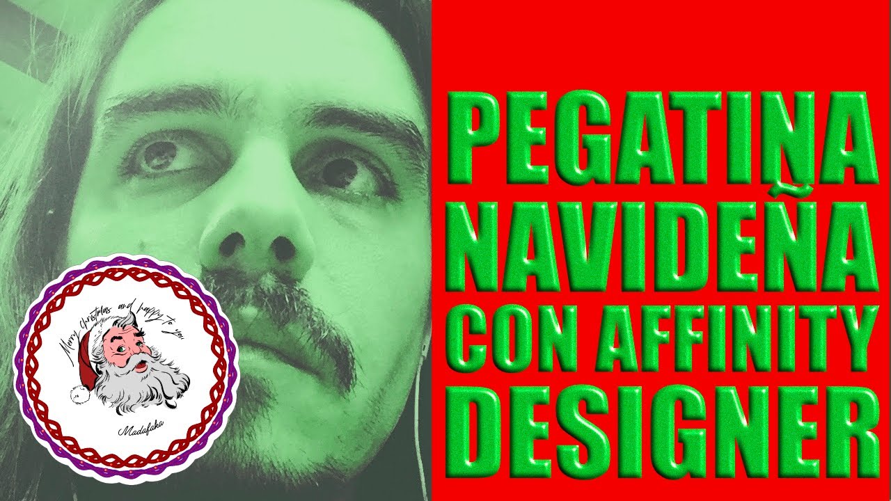 T4E9 Pegatina navideña, Pincel vectorial #Affinityenespañol