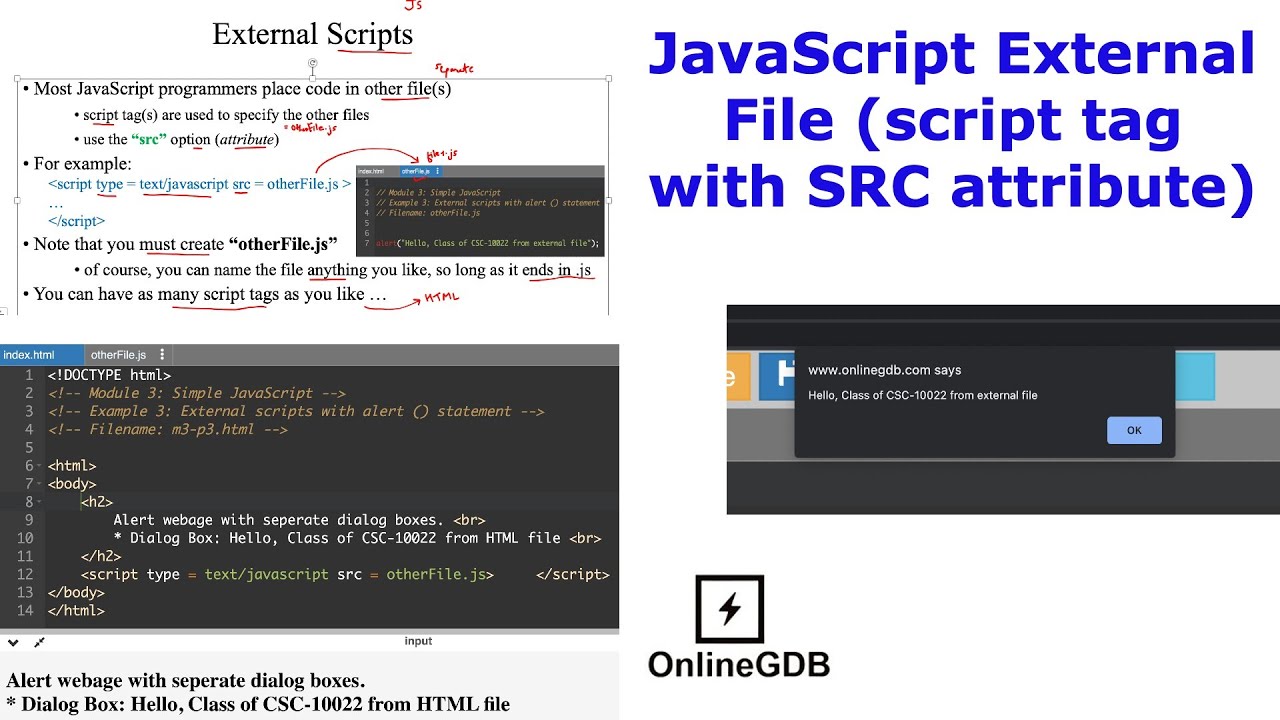 JavaScript | External Files | SRC attribute