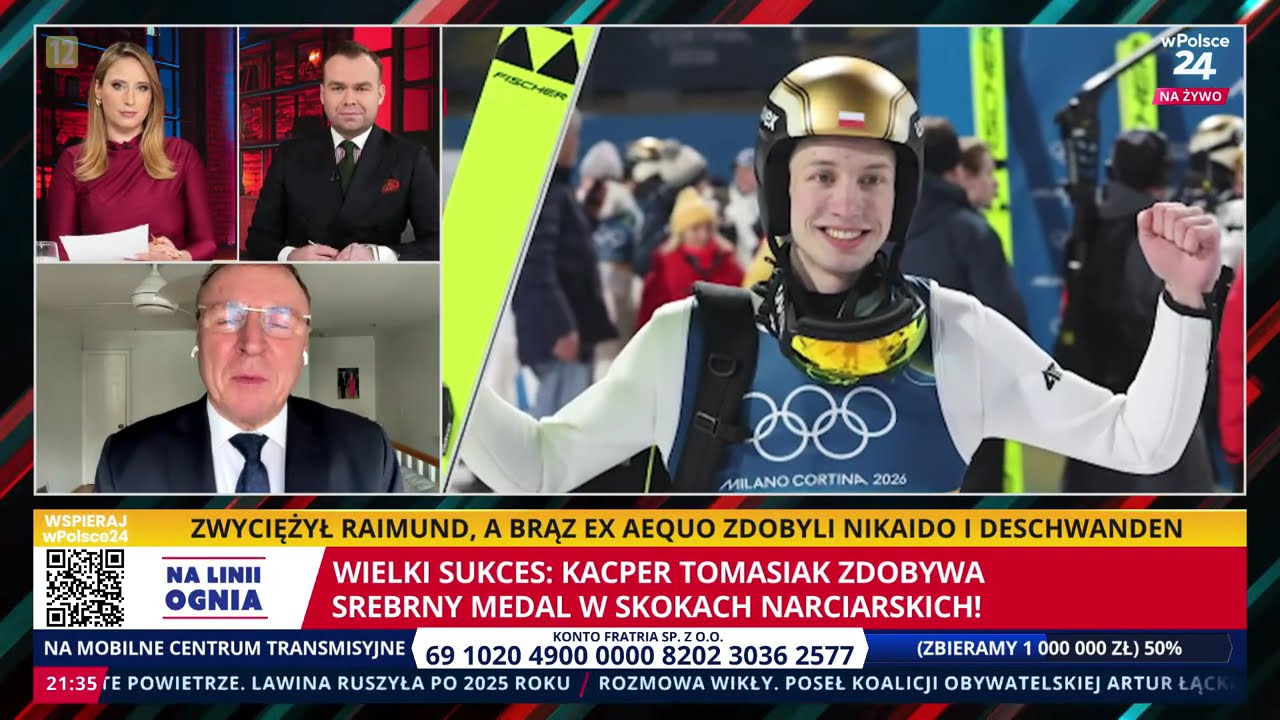 Wielki sukces! Kacper Tomasiak zdobywa medal w skokach narciarskich! Na Linii Ognia 09.02.2026