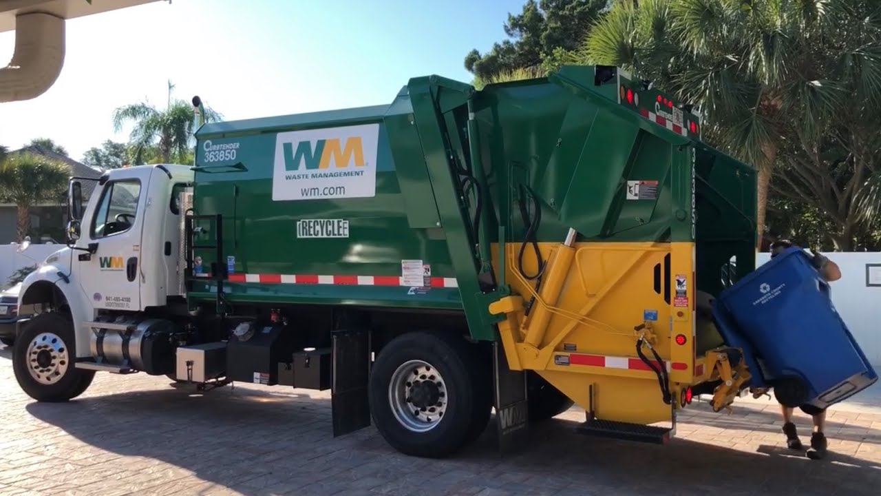 Brand New Mini Garbage Truck! WM Rear Loader Manual Dumping Cart Lines