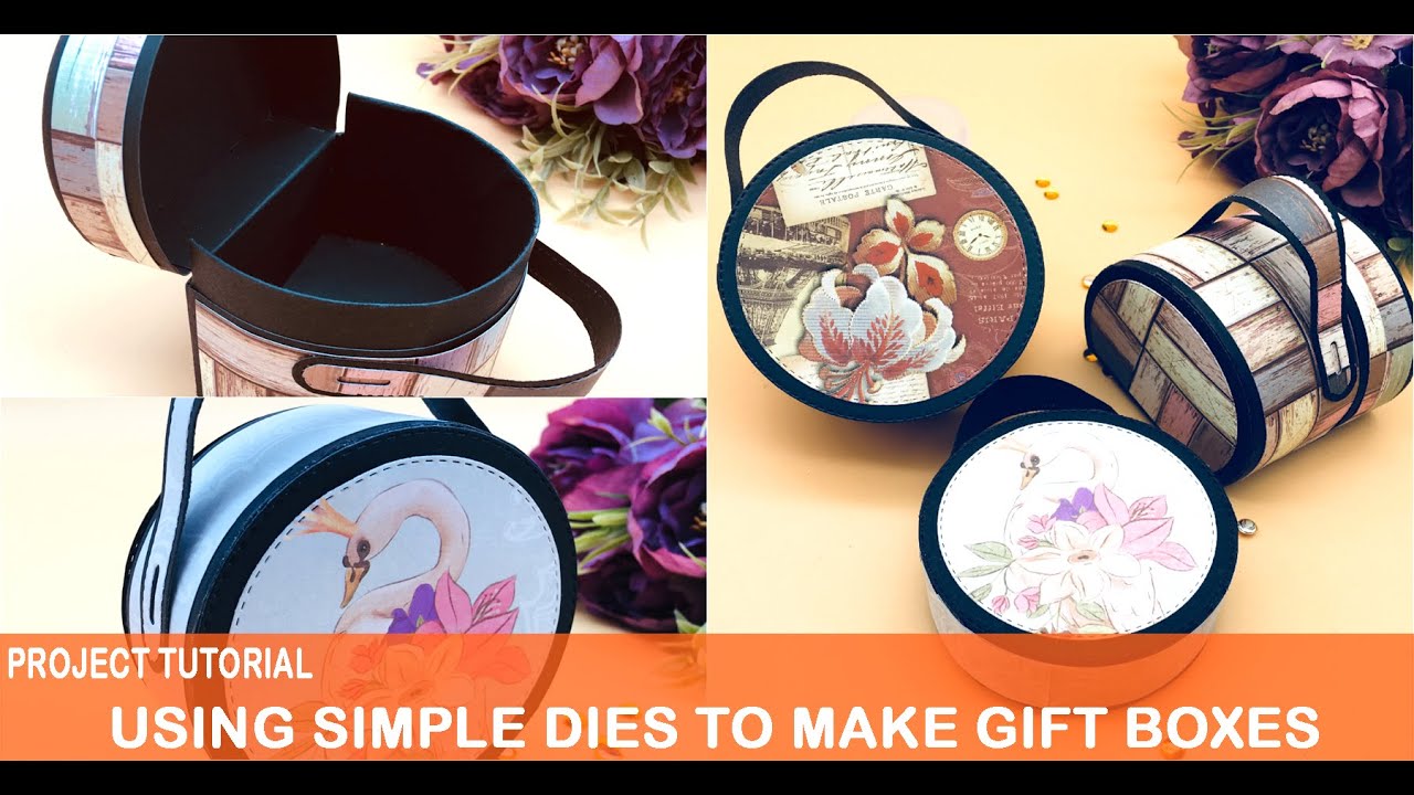 USING SIMPLE DIES TO MAKE USEFUL GIFT BOXES #papercrafttutorial #giftbox #alinacraft #alinacutle