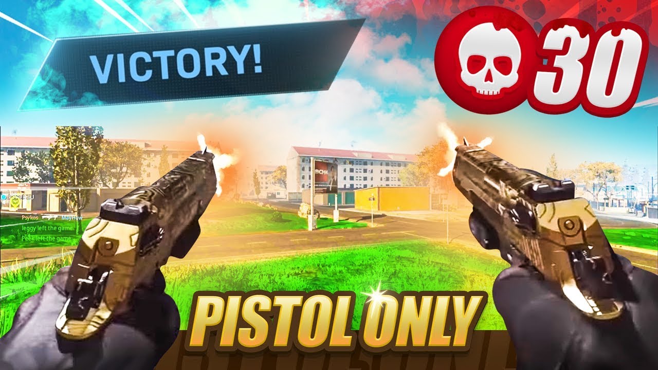 30 KILL PISTOL ONLY WARZONE WIN! (Challenge)