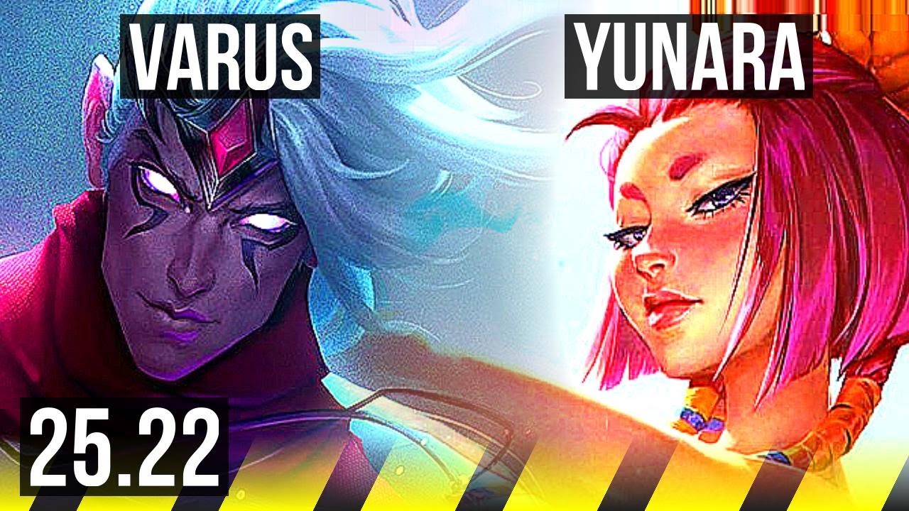 VARUS & Rakan vs YUNARA & Karma (ADC) | KR Grandmaster | 25.22