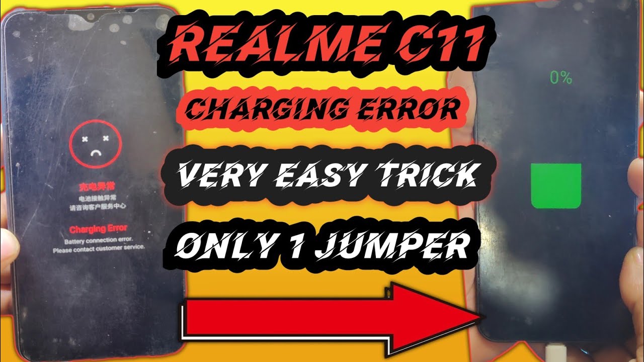 Realme C11/C20 Charging Error Problem Solve  Very Easy Trick Only 1 Jumper Then Problem Solve