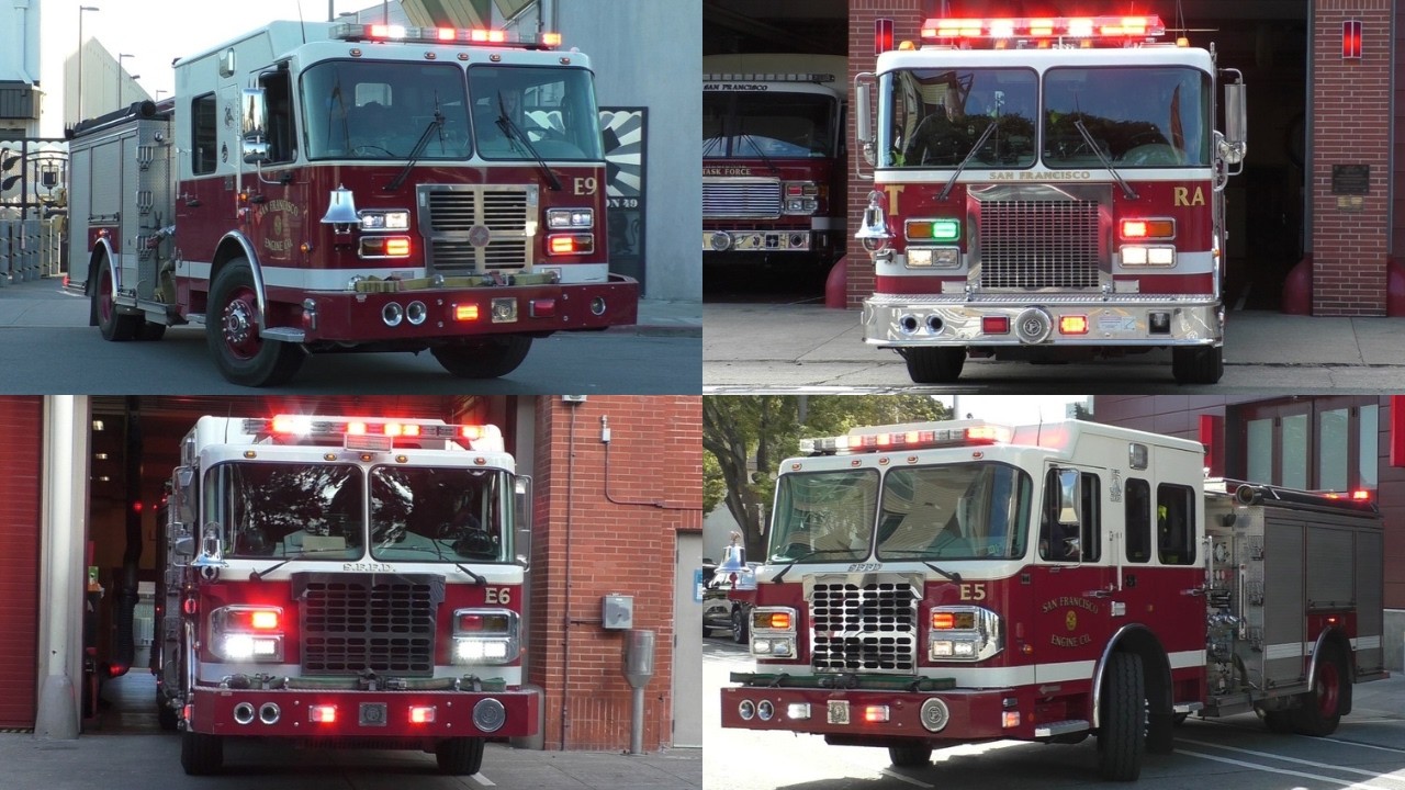 San Francisco Fire Department Responding (Compilation)