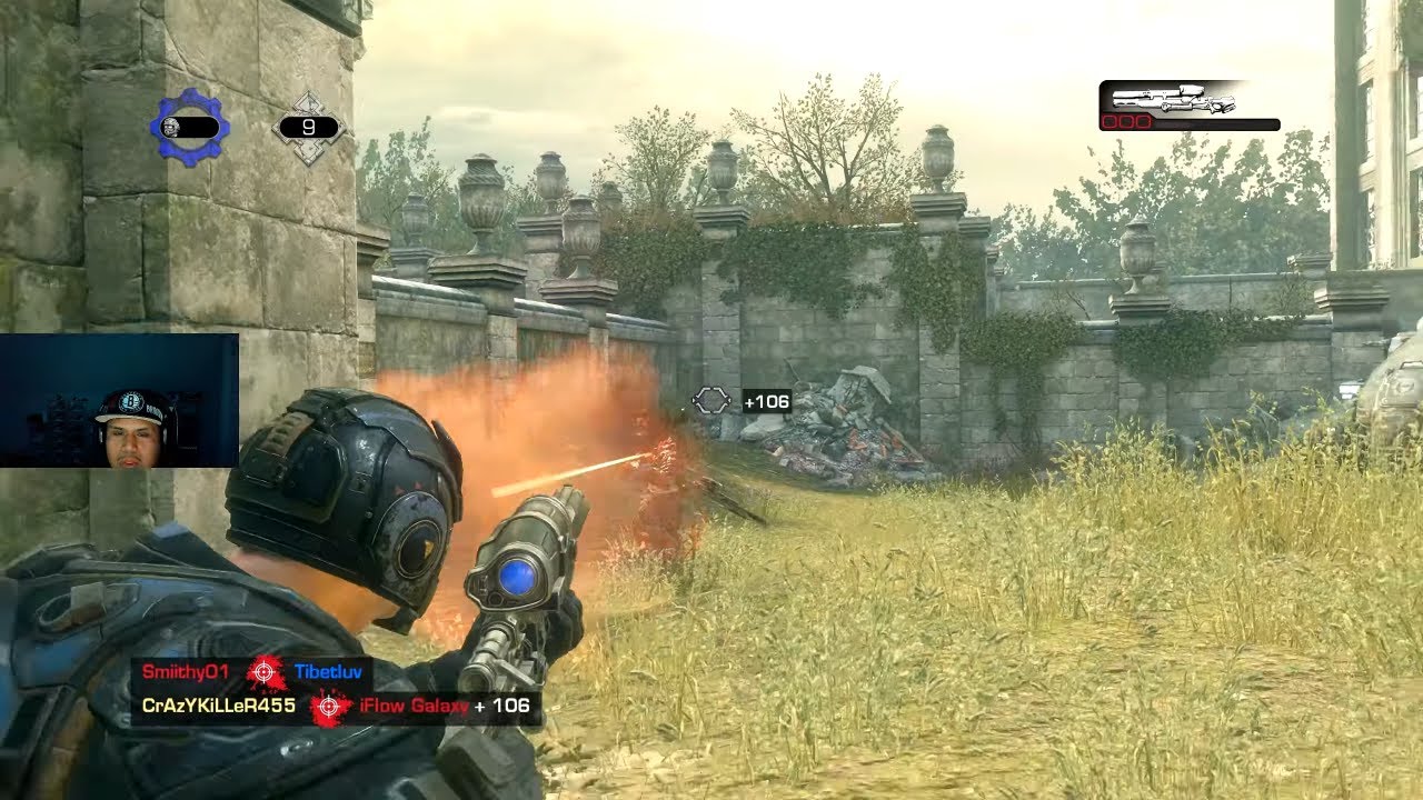 Gears Of War Reloaded Live Face Cam One Shot One Kill Commentary Gameplay!