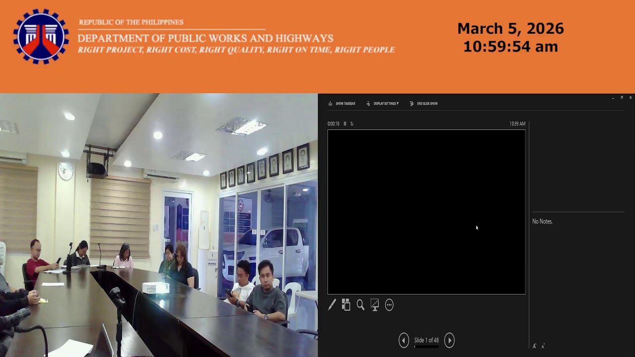 Procurement Livestream for DPWH La Union 1st DEO Pre-Bid Conference on March 05, 2026