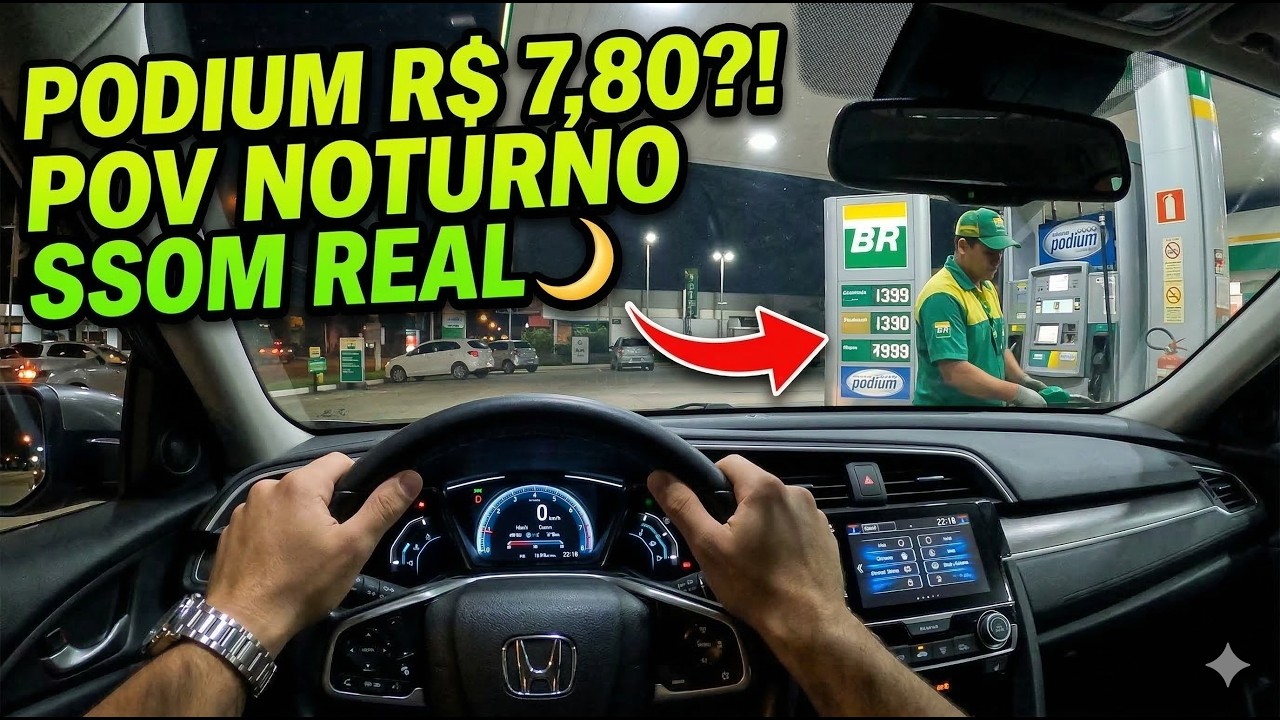 POV Night Drive: Volta do Trabalho, Posto BR (Podium a R$ 7,80) e Chegando em Casa | Som Real