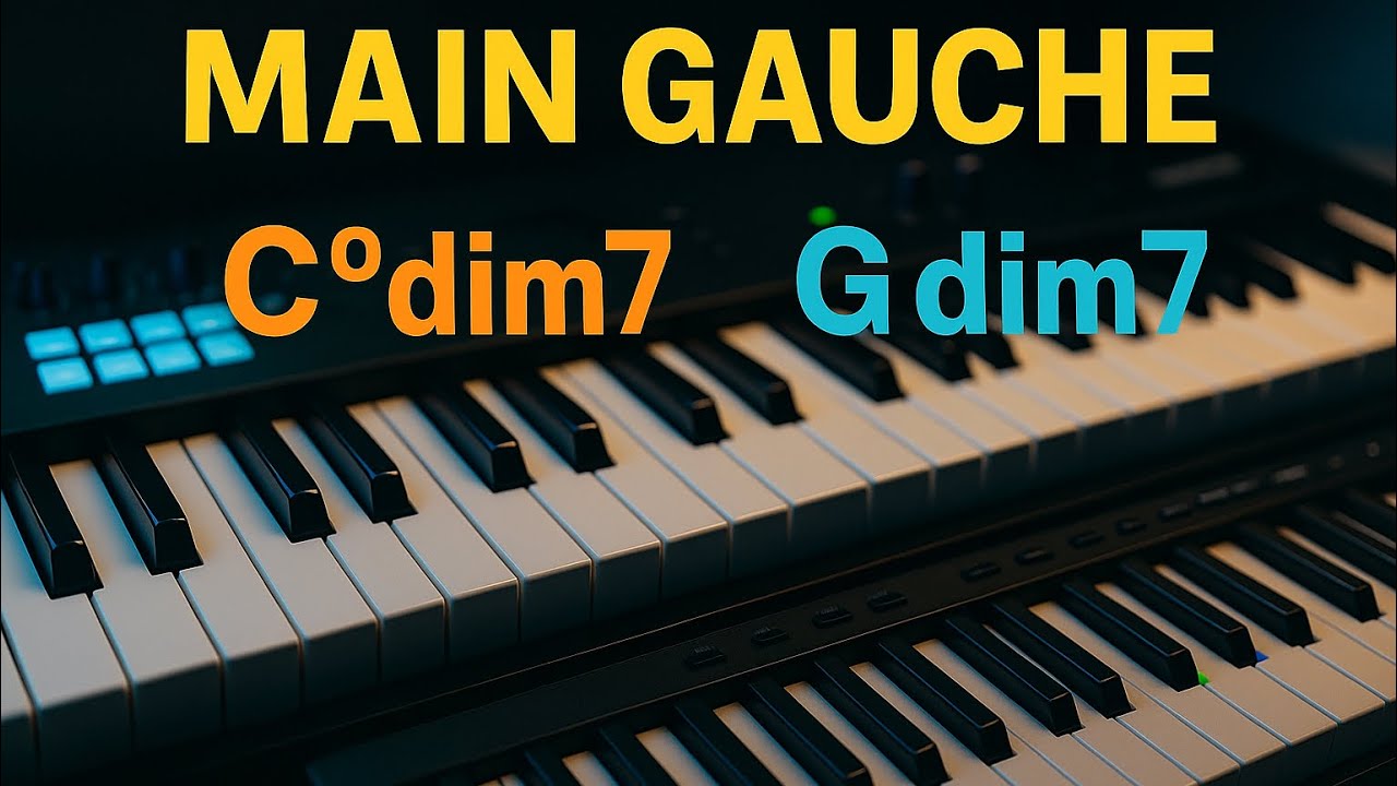 EXERCICE DE MAIN GAUCHE AVEC ACCORD DE PASSAGE CHROMATIQUE 