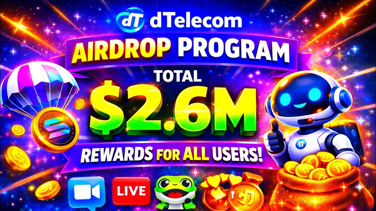DTelecom Airdrop Program Total $2.6M Rewards for All users