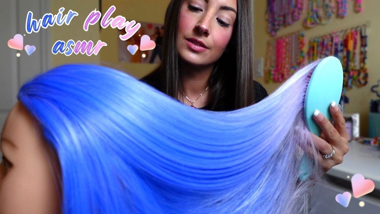 ASMR Relaxing Hair Play ღ (with & without talking)
