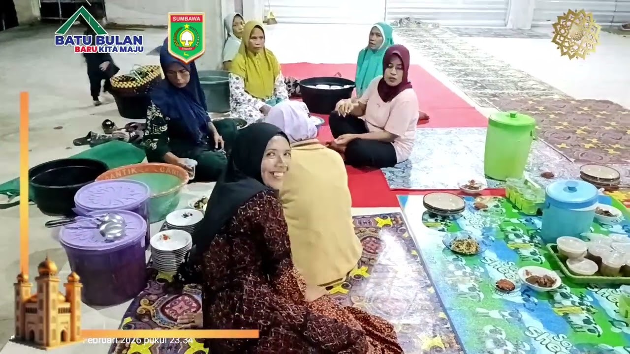 Tradisi Makan Bersama saat Khatam Qur'an di Desa Batu Bulan Kecamatan Moyo Hulu masih tetap terjaga.