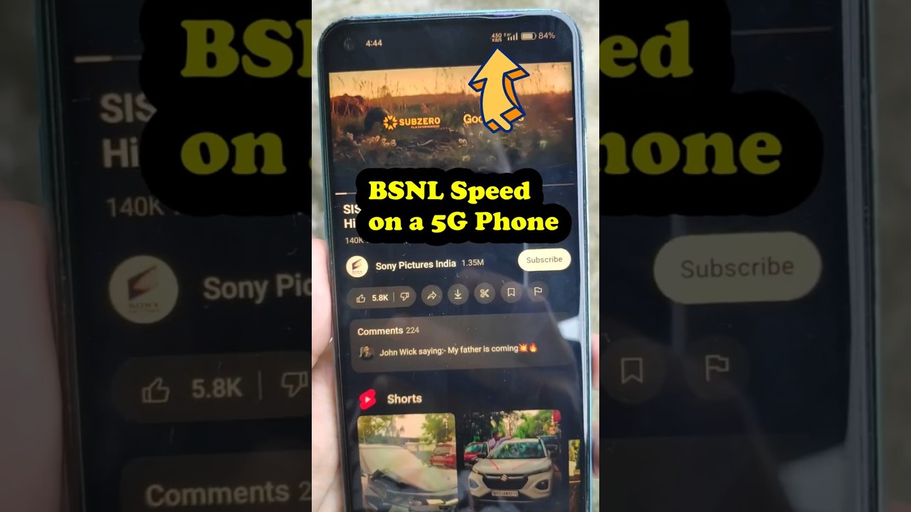 Is BSNL Faster on 5G Phones? #ytshorts