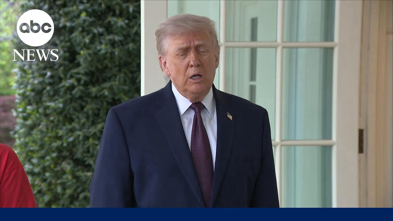Президент Трамп обращается к средствам массовой информации.