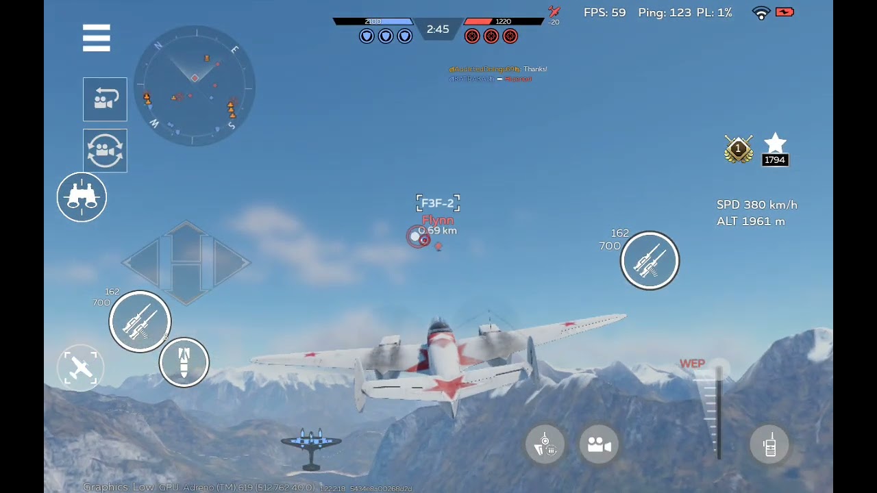 YP-38, KABB Yak-2 air battle gameplay #WTM late recording due to battery 16 kills w/ @crumbgriz 👌