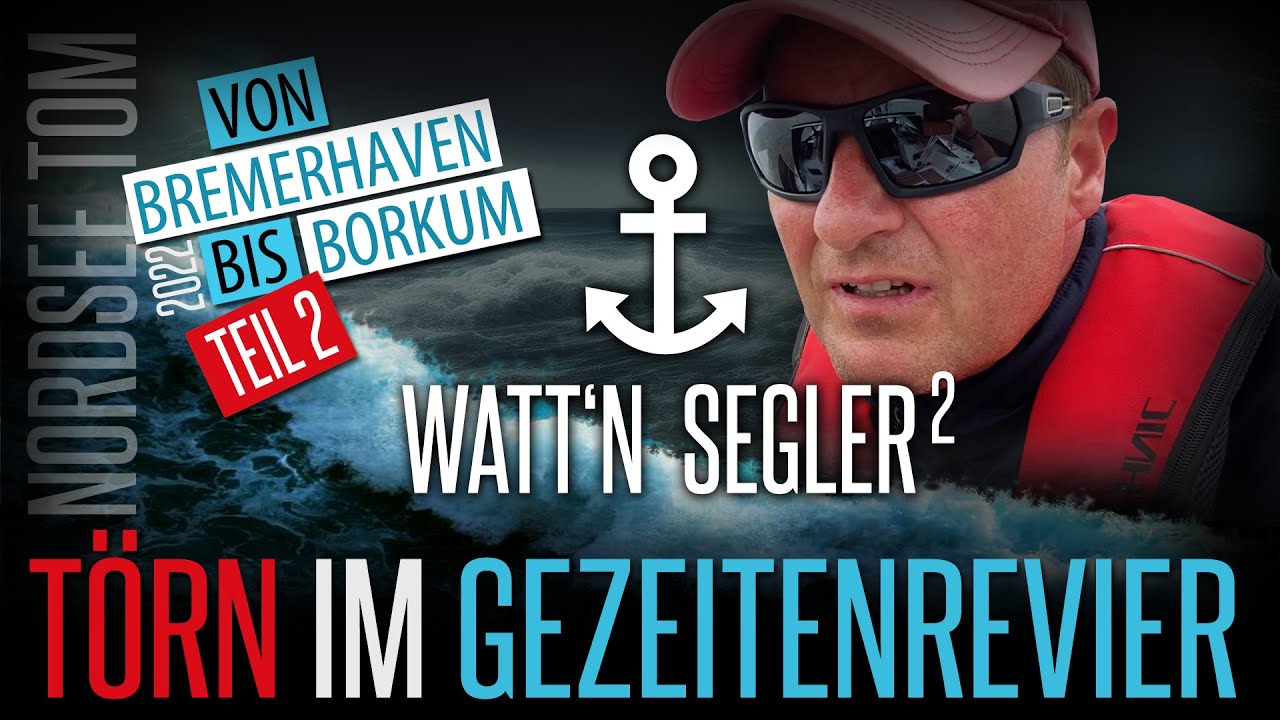Durch das Riff der Insel Mellum | bei NW durchs Seegatt nach Wangerooge | durchs Watt nach ...