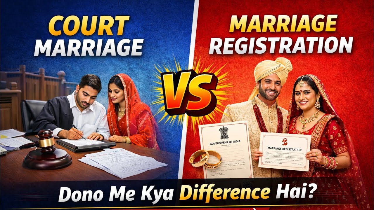 Court Marriage vs Marriage Registration – Dono Me Kya Difference Hai? (Complete Guide 2026)