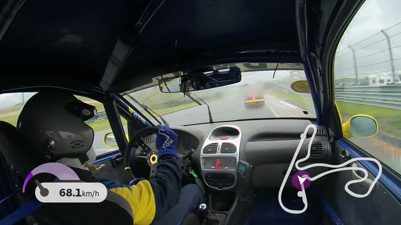 Regen race 06 07 2024  circuit zandvoort en 19 05 2024 met wheelbang DNRT Peugeot 206 gti cup
