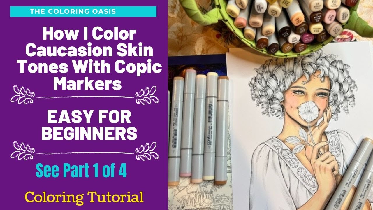 How to Color Skin with Copic Markers | Introduction to Coloring Skin Tone Tutorial | Lana Green Art