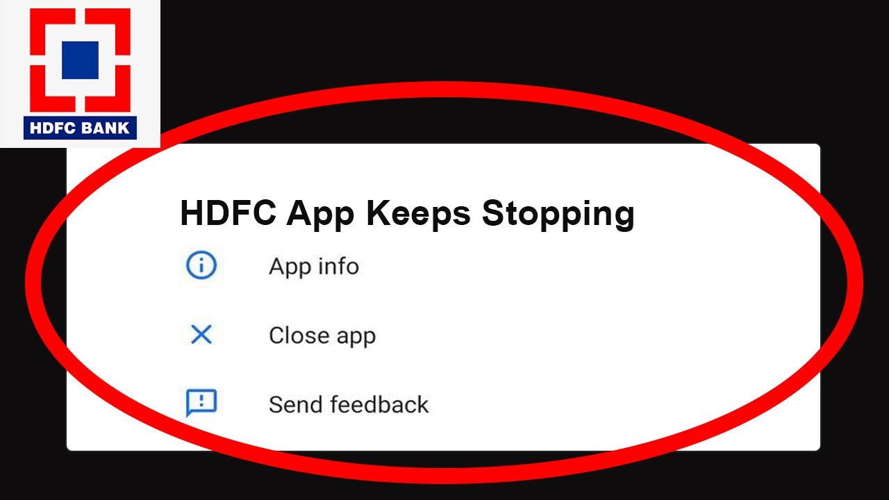 HDFC App Keeps Stopping Problem Solved Android & iOS - HDFC App Crash Issue
