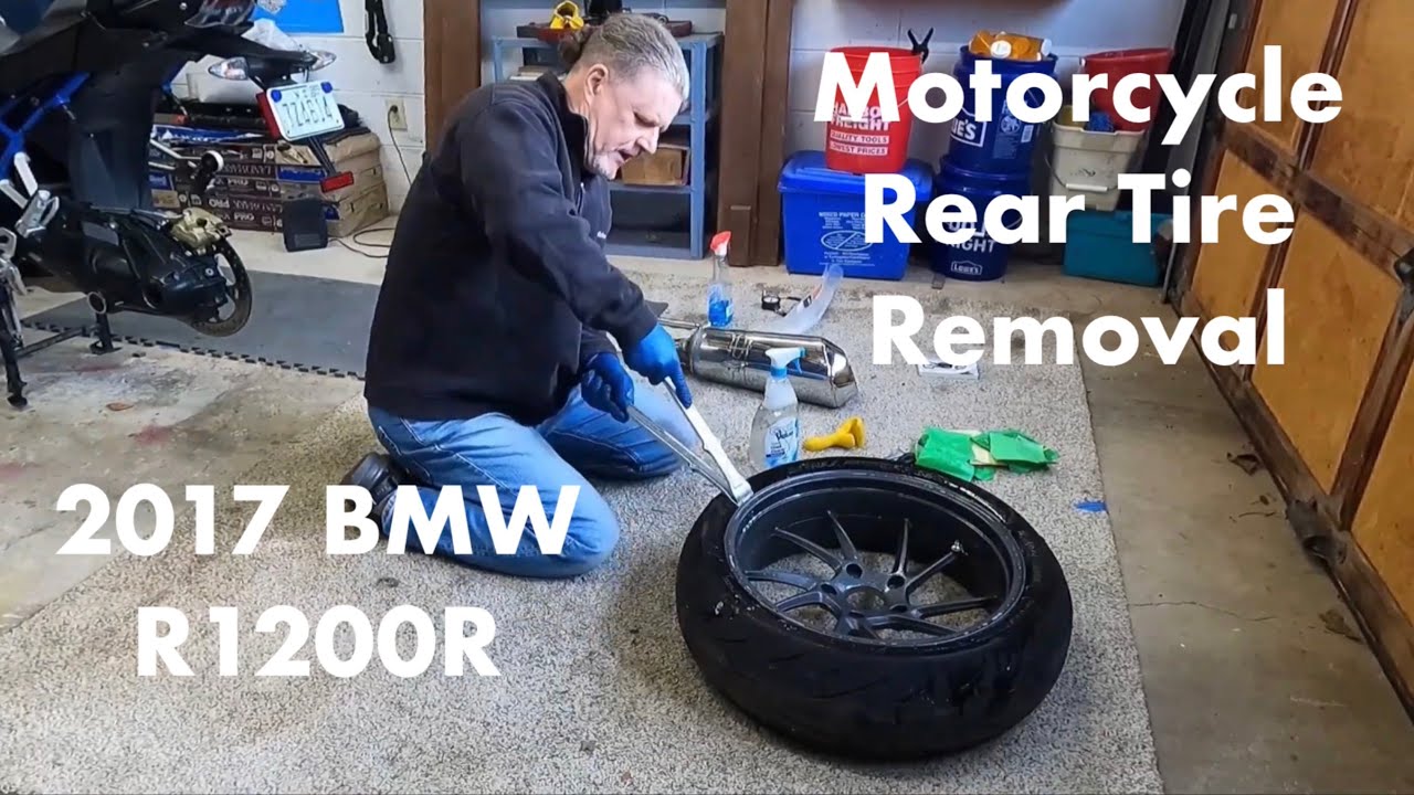 Motorcycle Tire Removal Part 2, Part 3 Tire Mount  2017 BMW R1200R  #bmwmotorrad #bmw #motorcycle