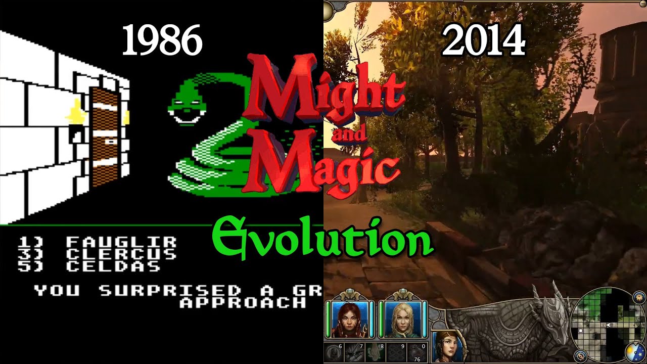 Evolution of Might And Magic  (1986 - 2014) Might and Magic X - comparison history retro classic RPG