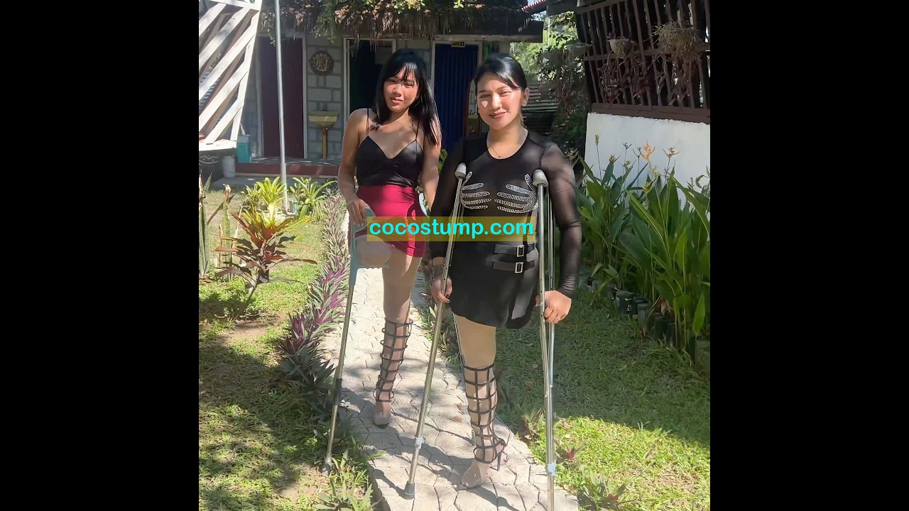 CoCoStump - Kisha & Megan pantyhose & heel OV 4k #disabled
