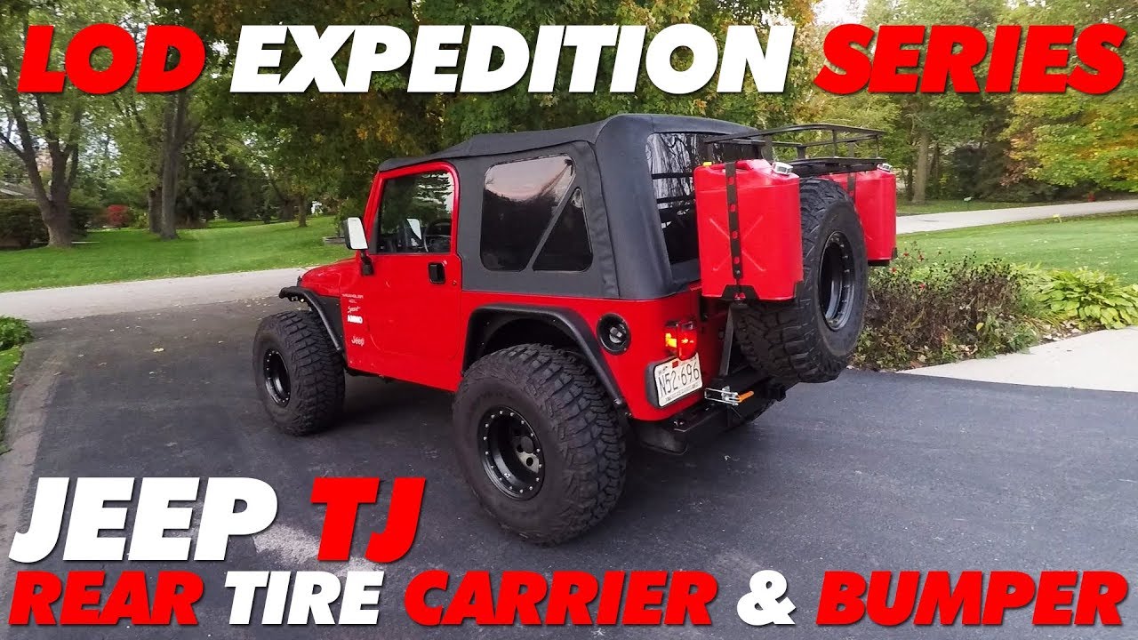 Задний бампер и багажник для шин Jeep TJ LOD