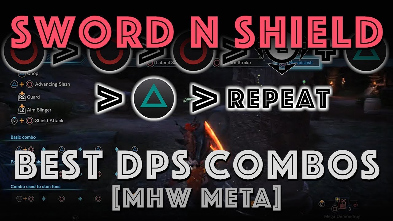 Sword and Shield Tutorial: Optimal DPS Combos (MHW META)