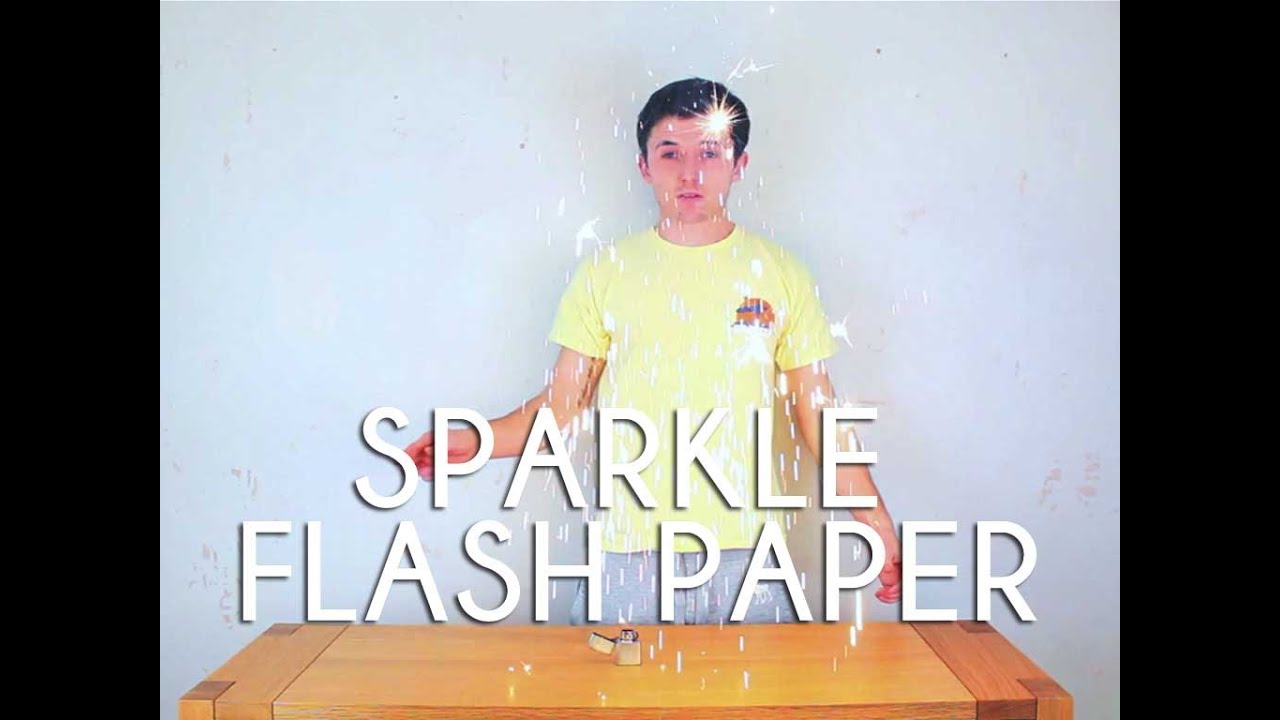 Sparkle Flash Paper In Slow Motion - Fire Magic Tricks
