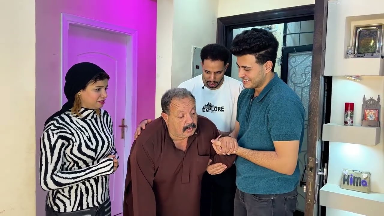 ابوه عمل اعمى وهو استخبى يشوف رد فعلها