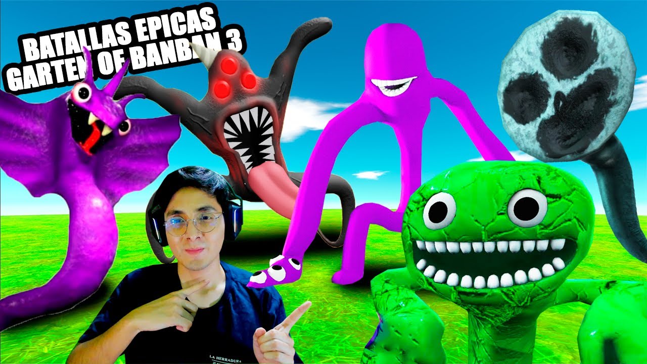 SILENT STEVE vs LONG JOE vs EL CABEZON DE GARTEN OF BANBAN CAPITULO 3 | Batallas epicas | JehxTp