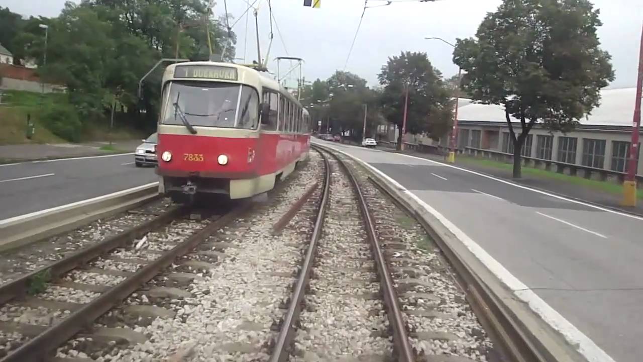 Tram line n.4, Bratislava, Slovakia, in cab view, part.1