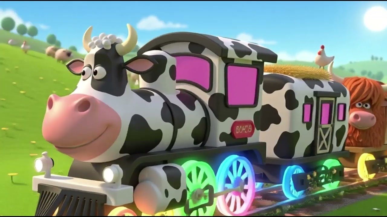 Old MacDonald Had a Magic Moo Train | Magical Farm Train Song | Nursery Rhymes